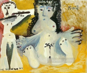 Famous Abstract Painting - Homme et femme nue 4 1967 Cubism